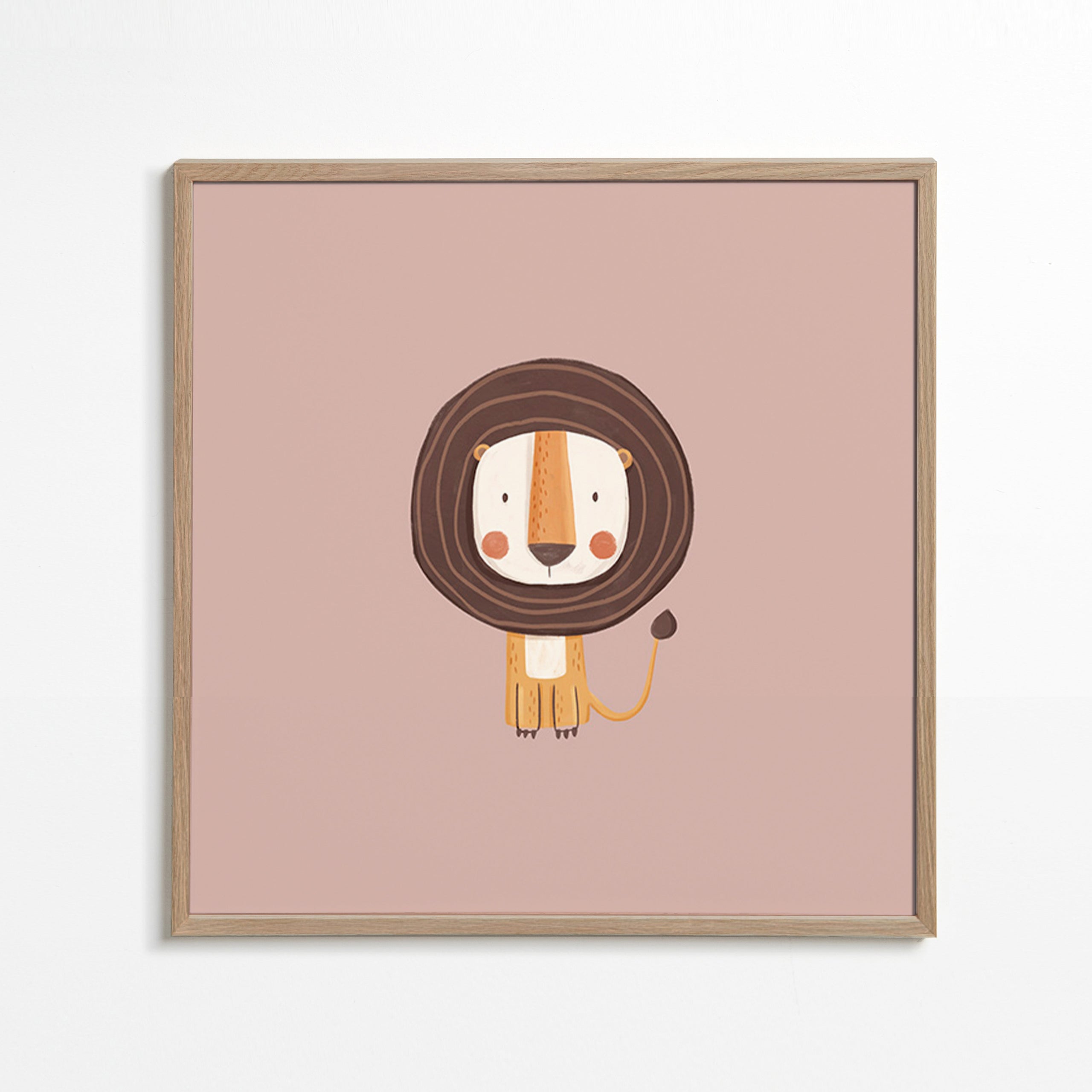 Dětský plakát: minimalistický lev