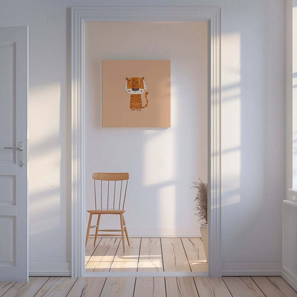 Ilustrace tygra minimalistická