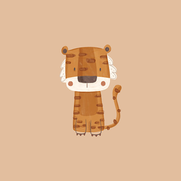 Ilustrace tygra minimalistická