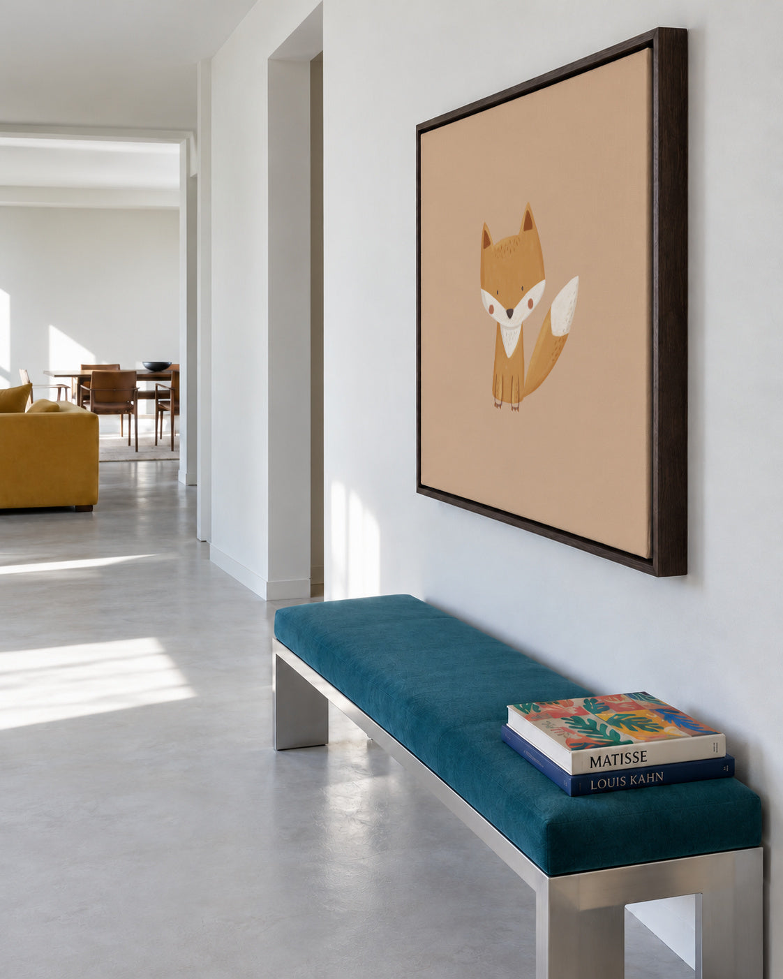 Fox - Framed canvas in an interior