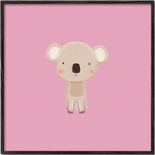 Dětský plakát: minimalistický růžový koala
