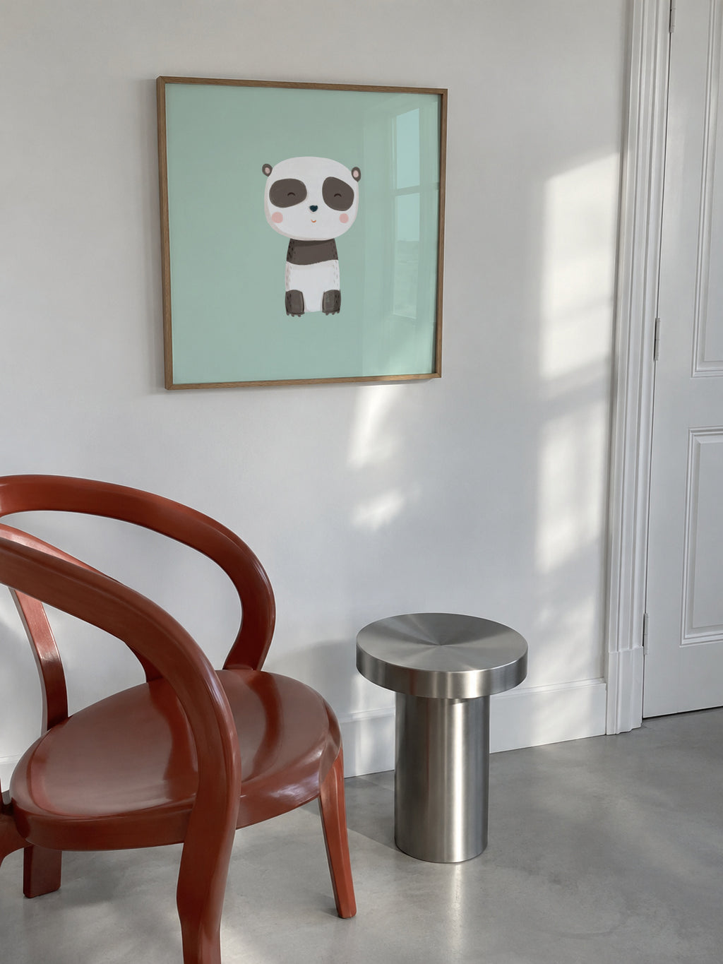 Panda bear - Framed poster in an interior