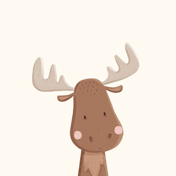 Ilustrace losa pro děti na světlém pozadí