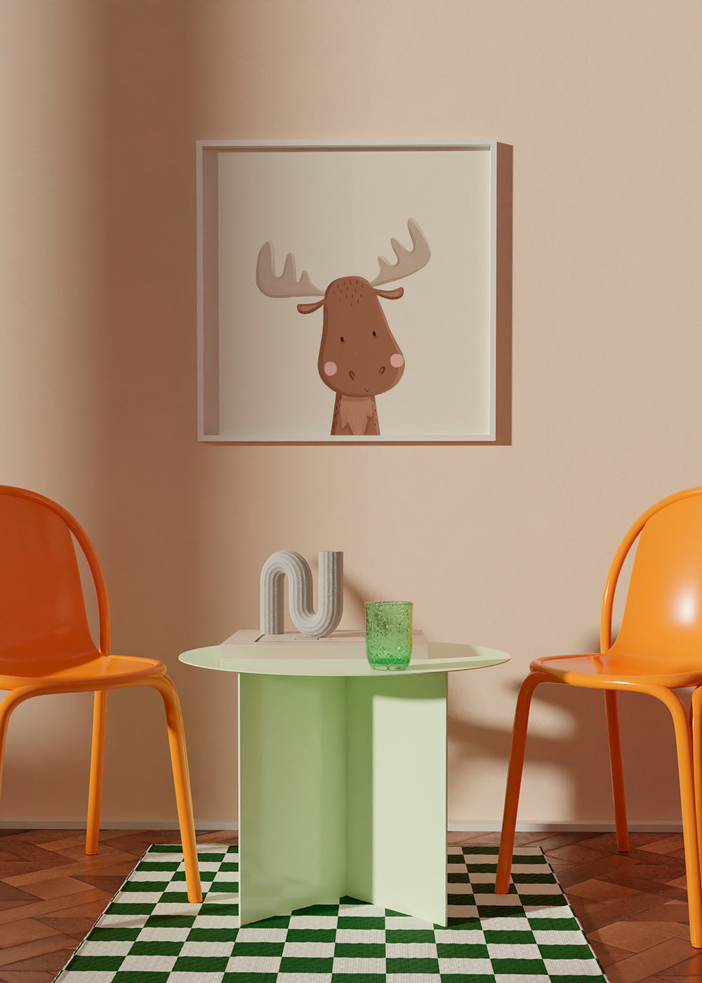 Ilustrace losa pro děti na světlém pozadí