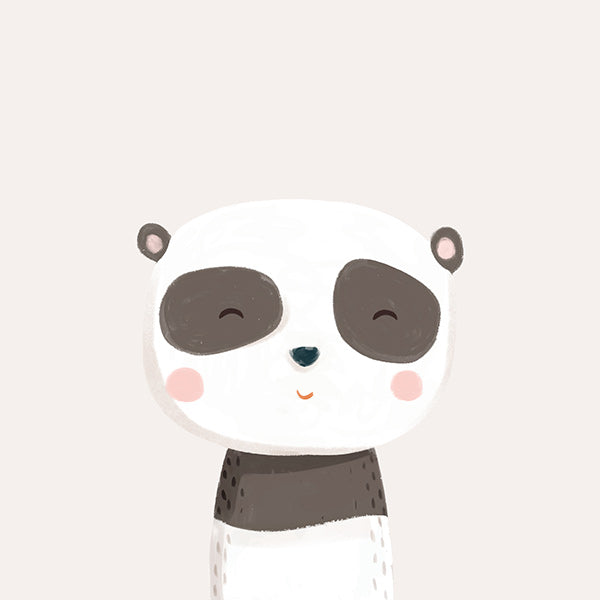 Dětský plakát roztomilá panda ilustrace