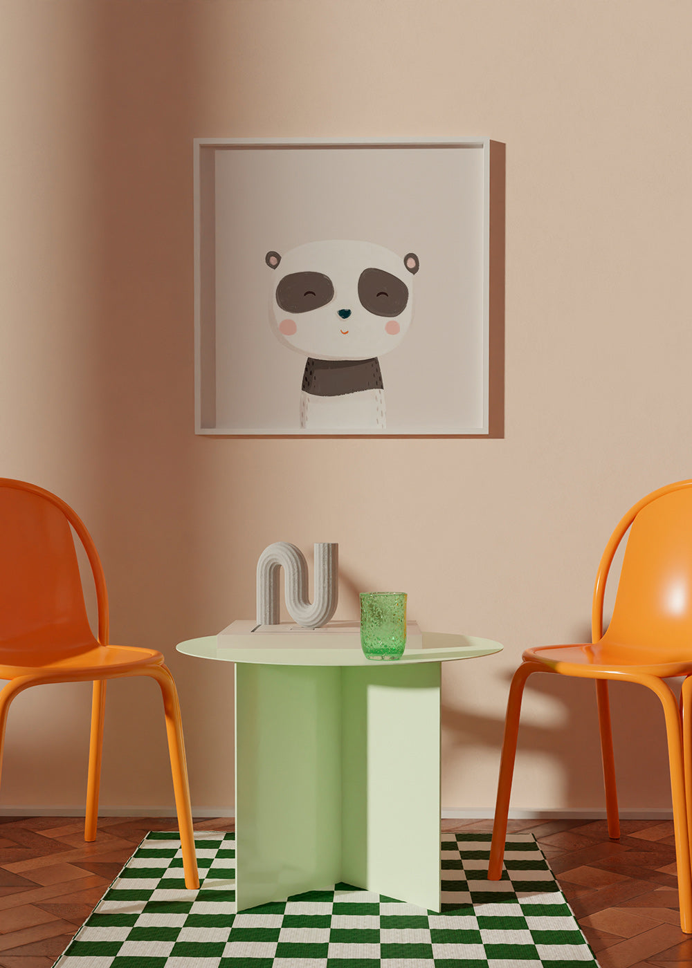 Dětský plakát roztomilá panda ilustrace