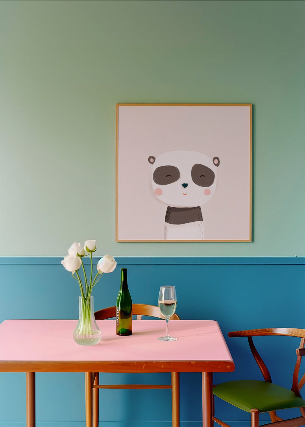 Dětský plakát roztomilá panda ilustrace