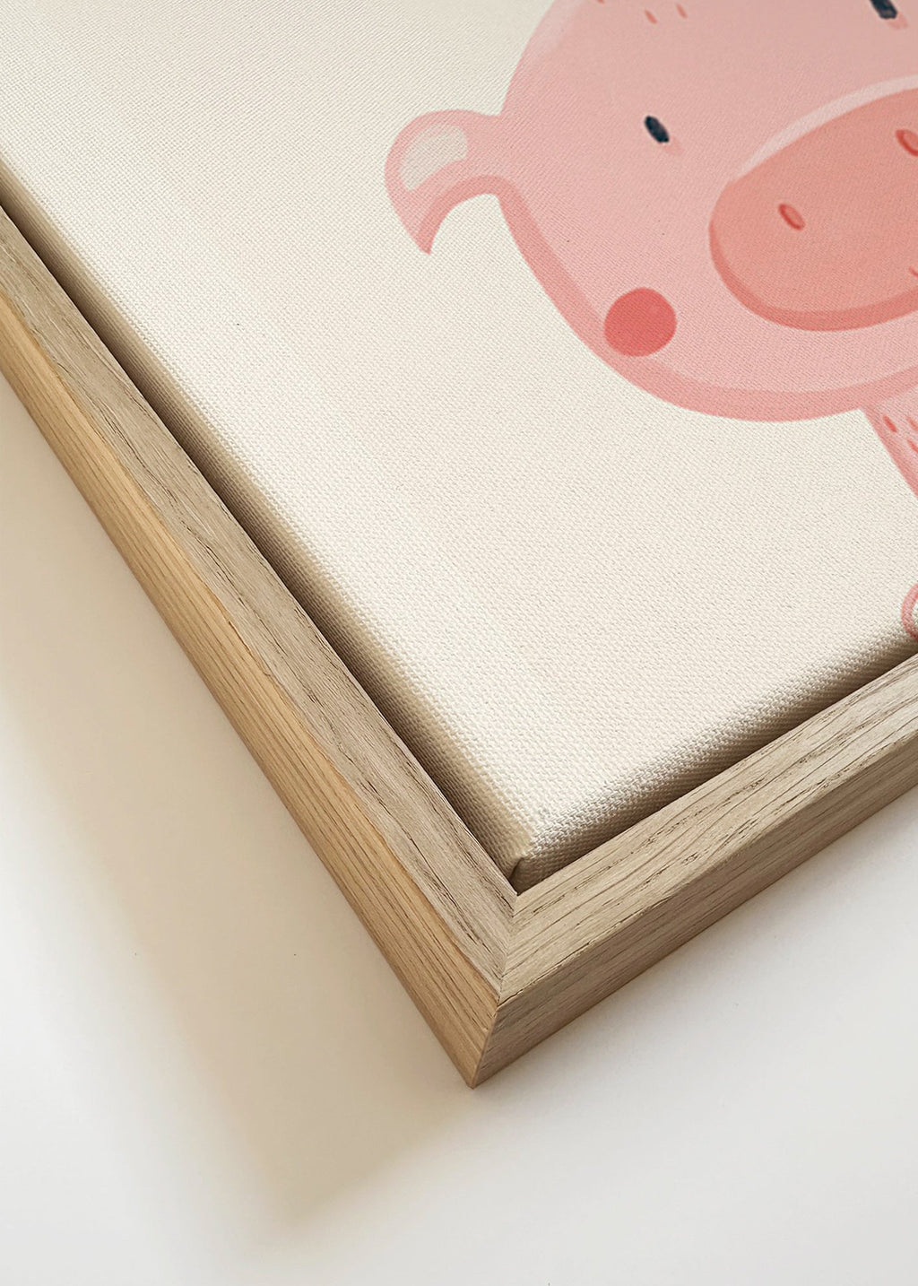 Dětský plakát s roztomilým růžovým prasátkem