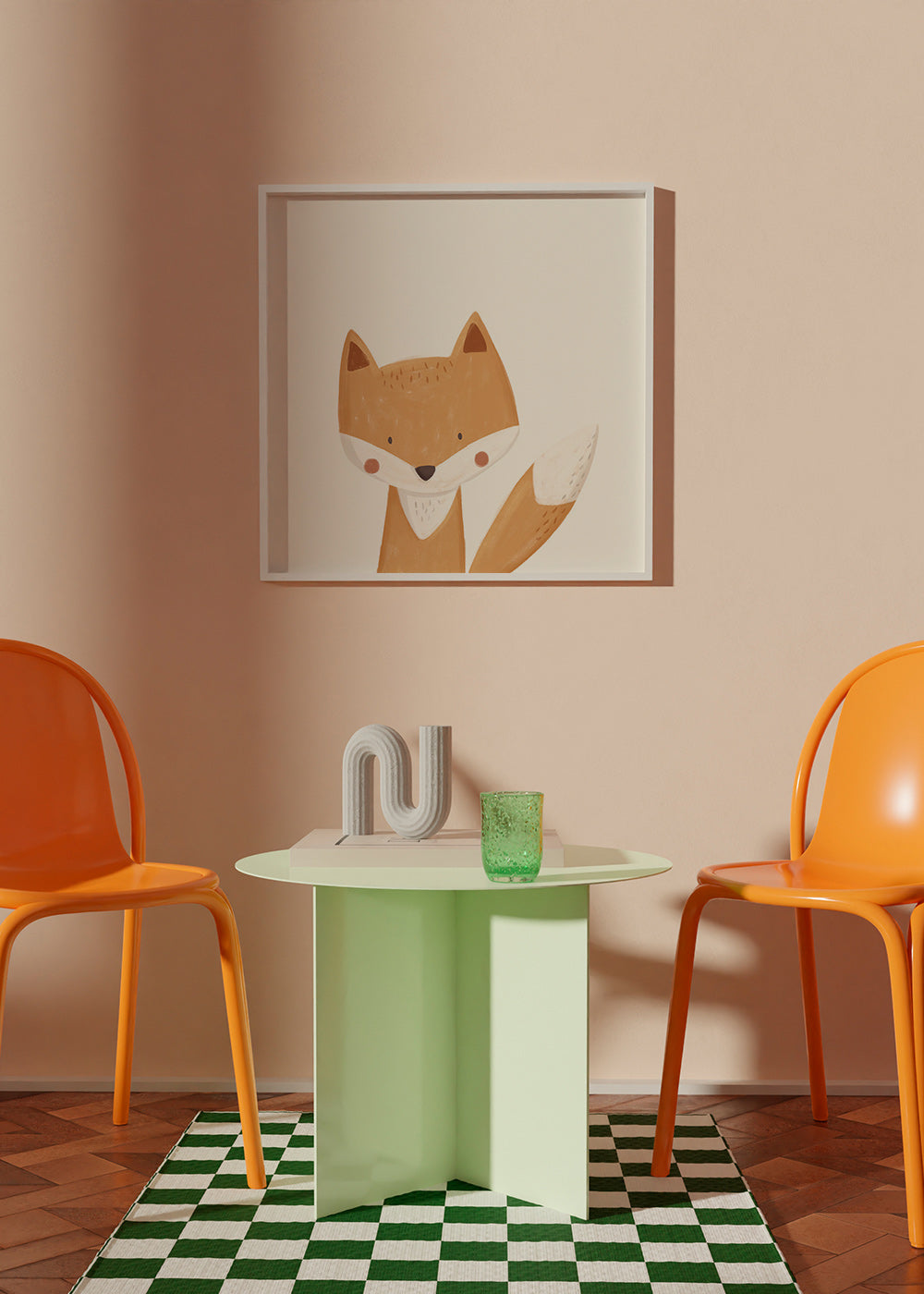 Roztomilý lišák ilustrace