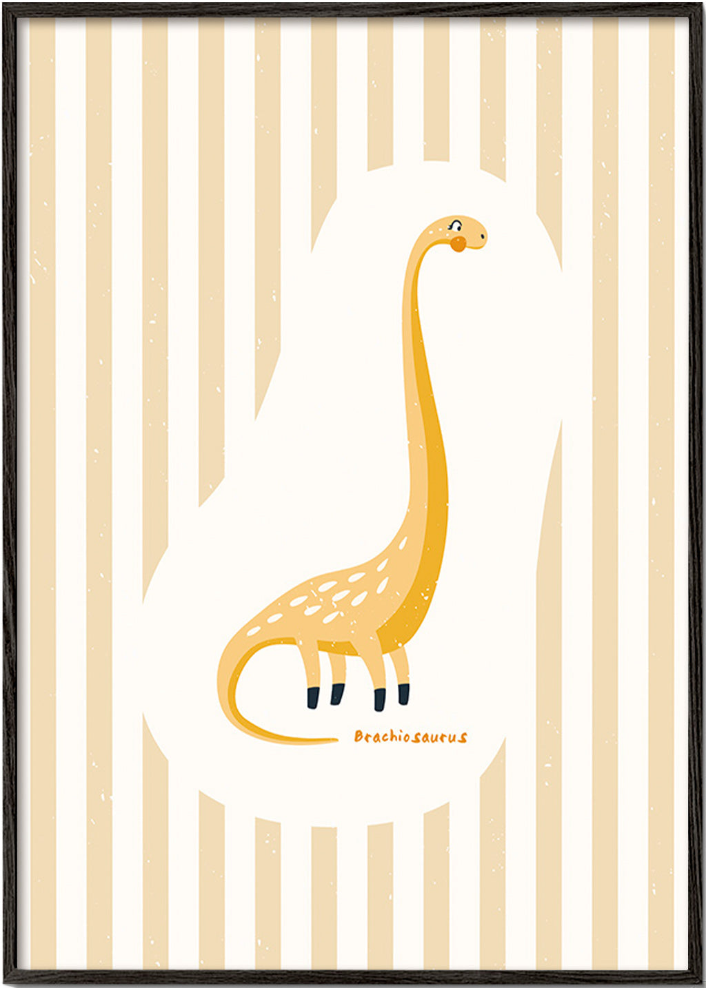 Dětský plakát Brachiosaurus žlutý