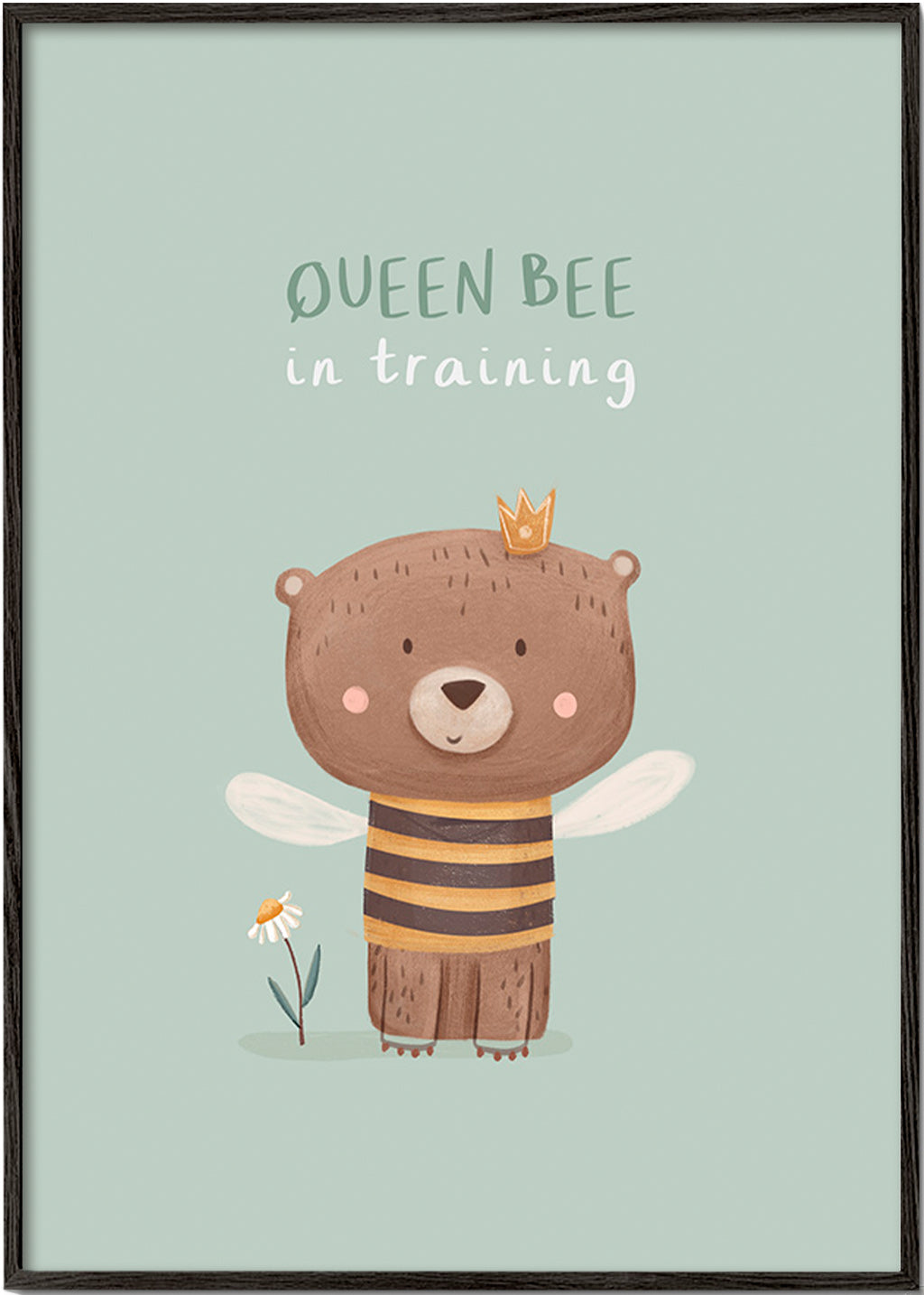 Dětský plakát Medvěd 'Queen Bee' s korunou