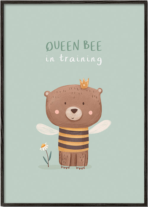 Dětský plakát Medvěd 'Queen Bee' s korunou