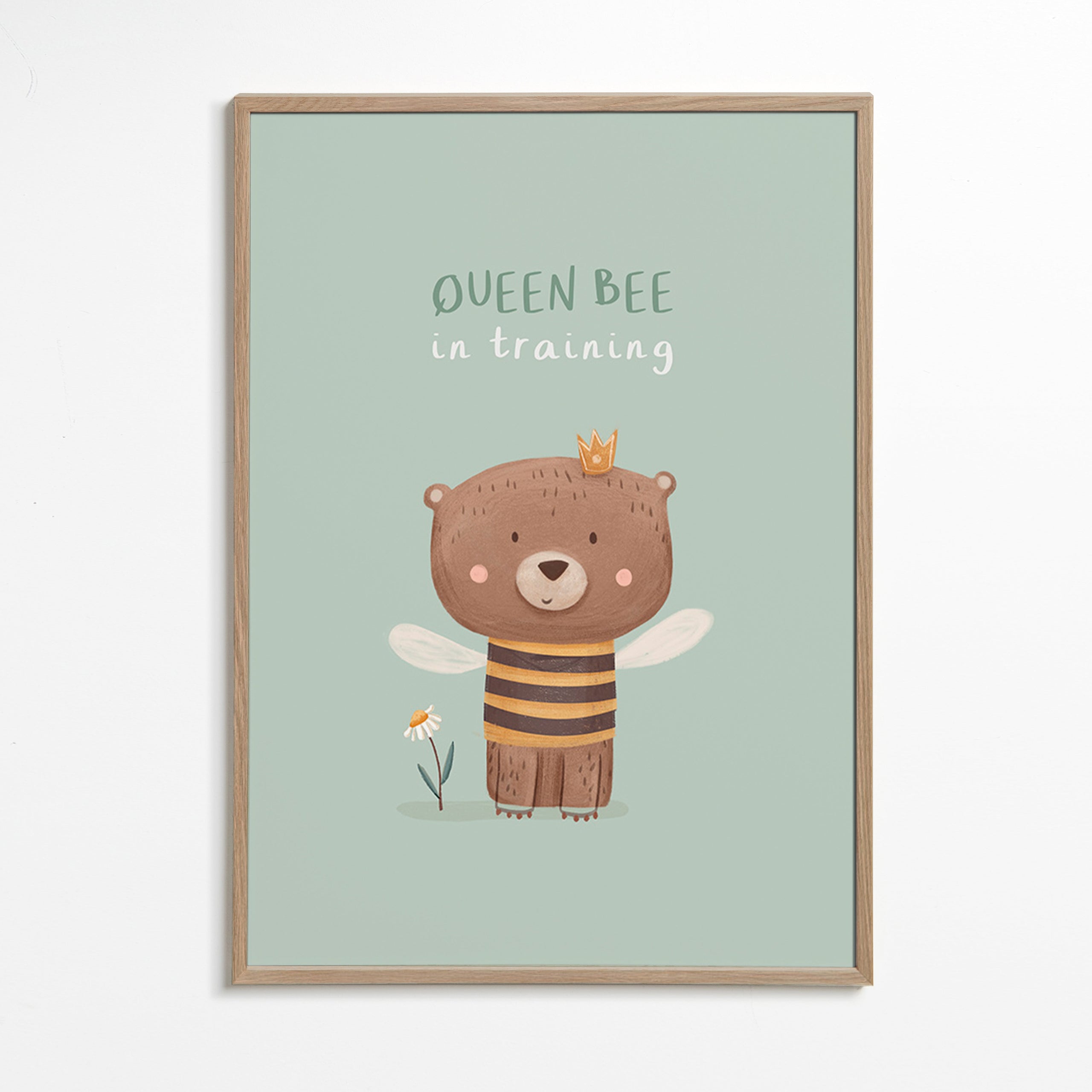 Dětský plakát Medvěd 'Queen Bee' s korunou