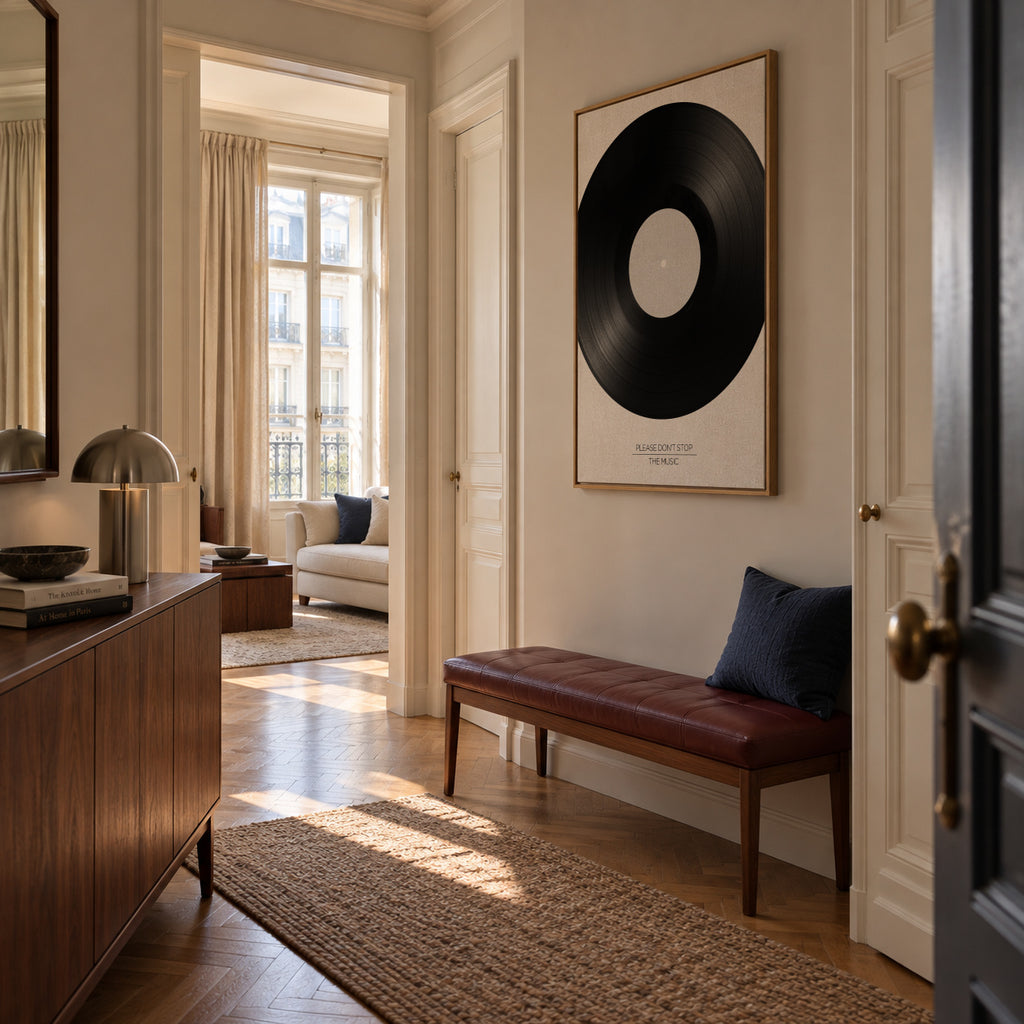 Don'T Stop The Music - Framed canvas in an interior