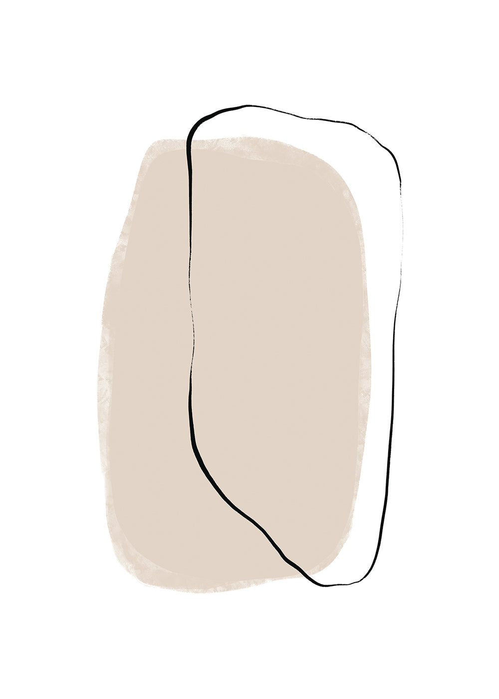 Minimalistický béžový obraz s linií