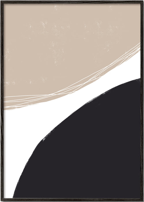 Minimalistické dílo s organickými béžovými tvary