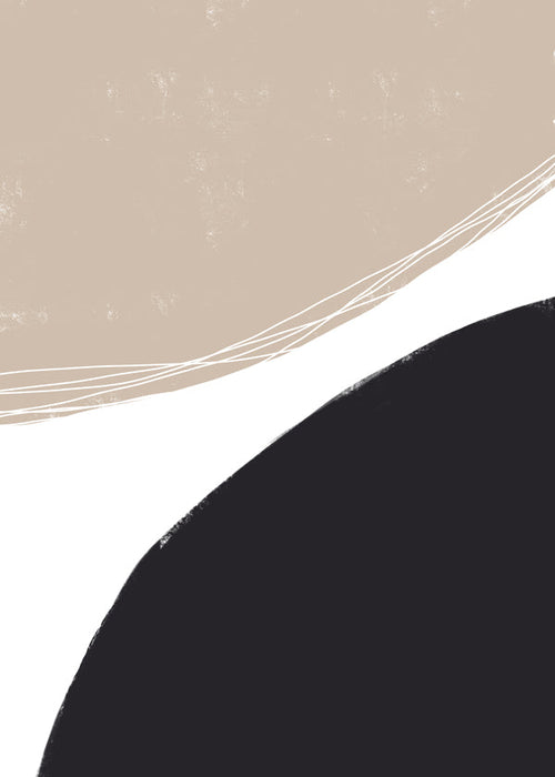 Minimalistické dílo s organickými béžovými tvary