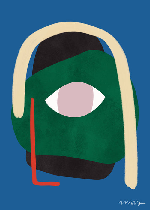 Ilustrace abstraktní tvář