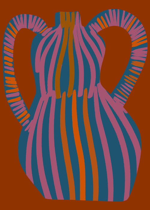 Ilustrace pruhovaného džbánu