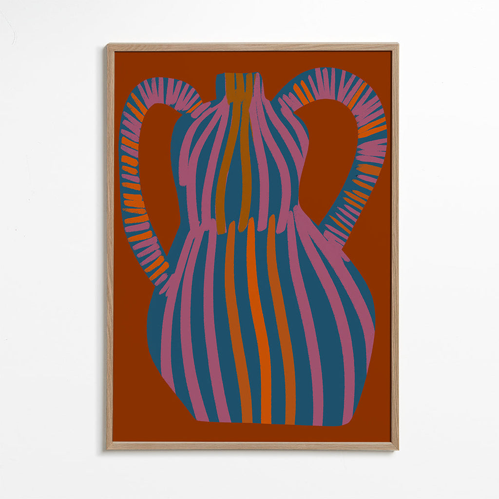Ilustrace pruhovaného džbánu