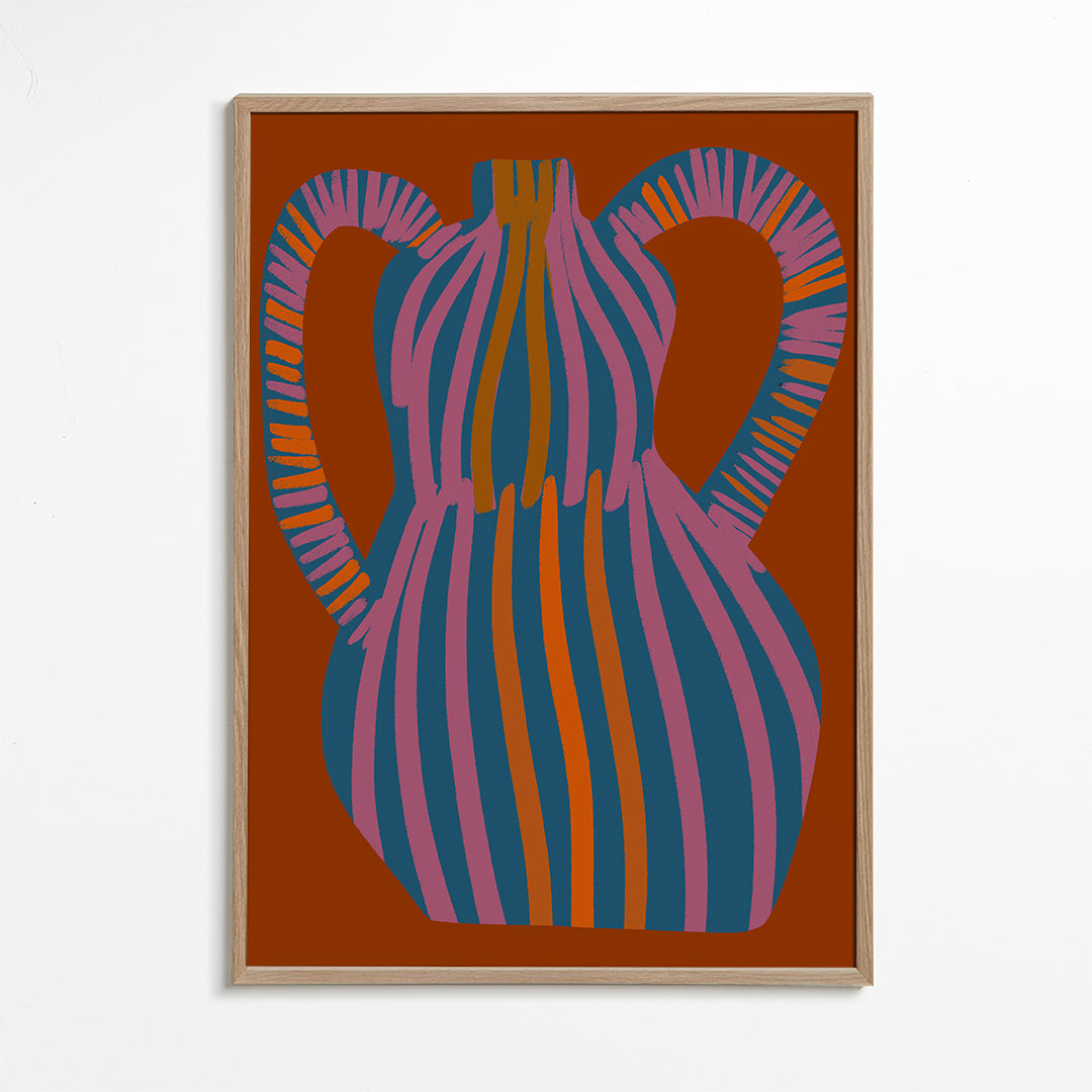 Ilustrace pruhovaného džbánu