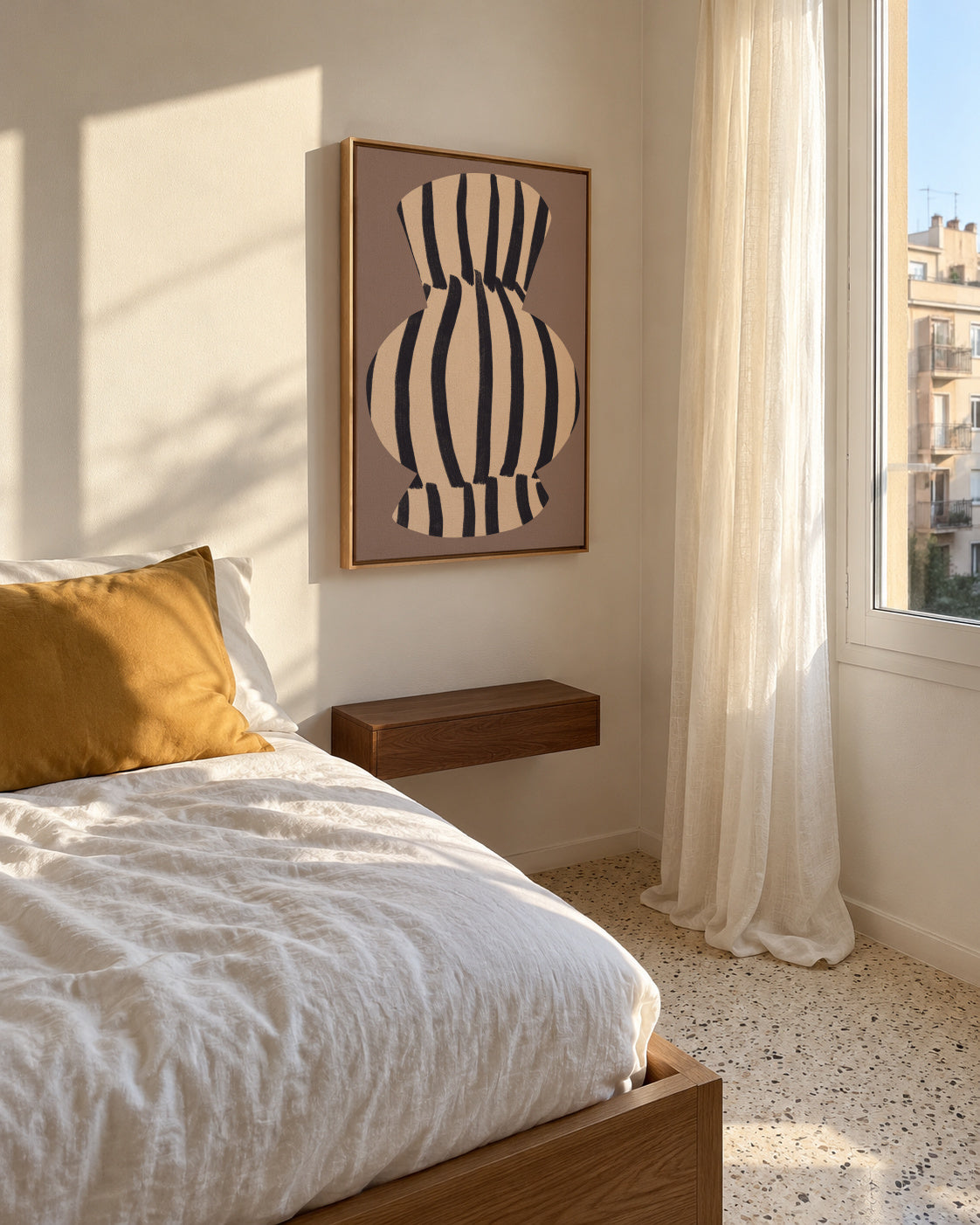 Provincial Vase 02 - Framed canvas in an interior