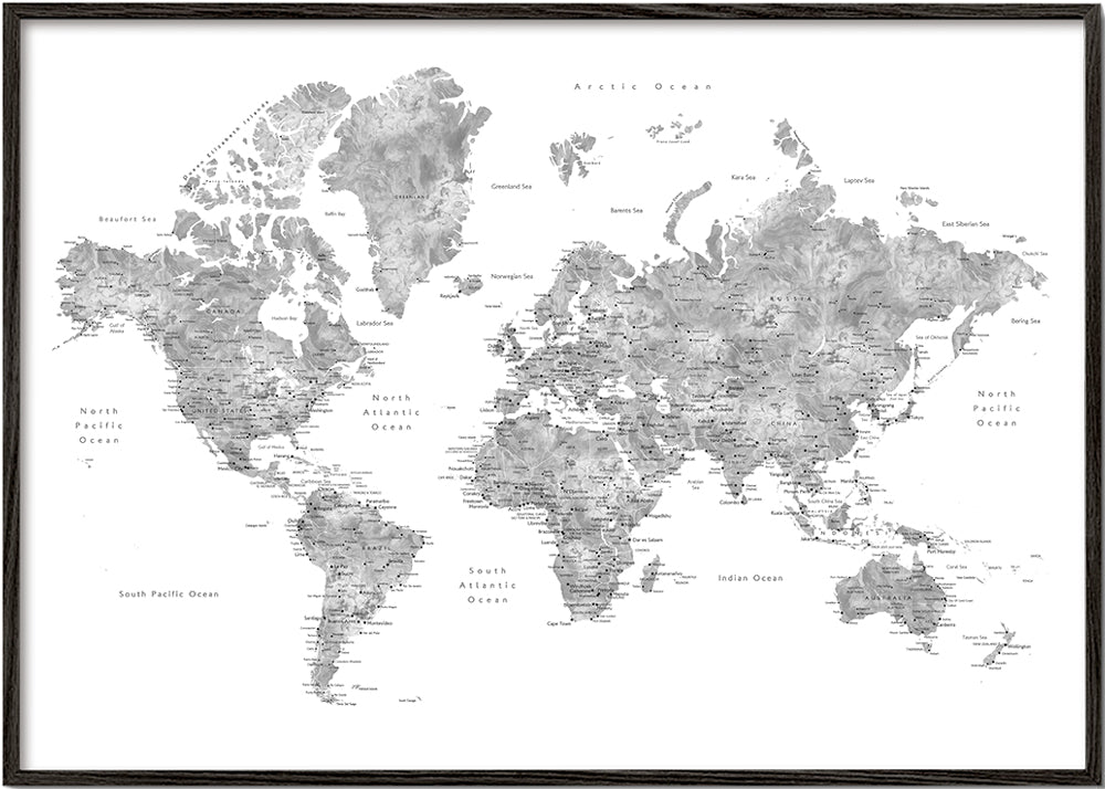 Obraz měst: detailní mapa světa