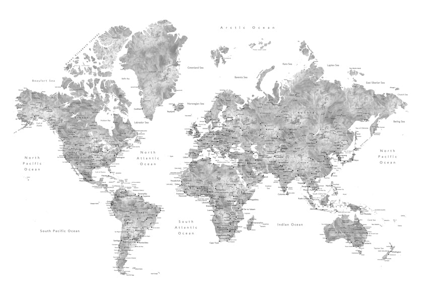 Obraz měst: detailní mapa světa