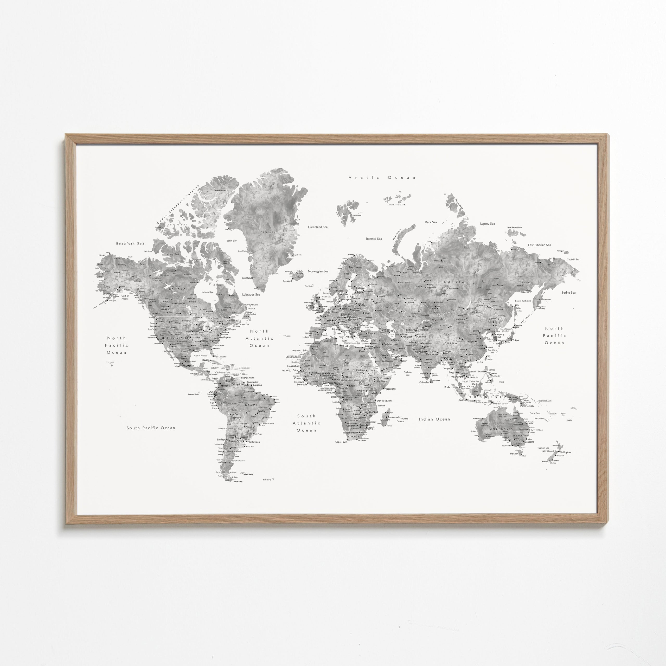 Obraz měst: detailní mapa světa