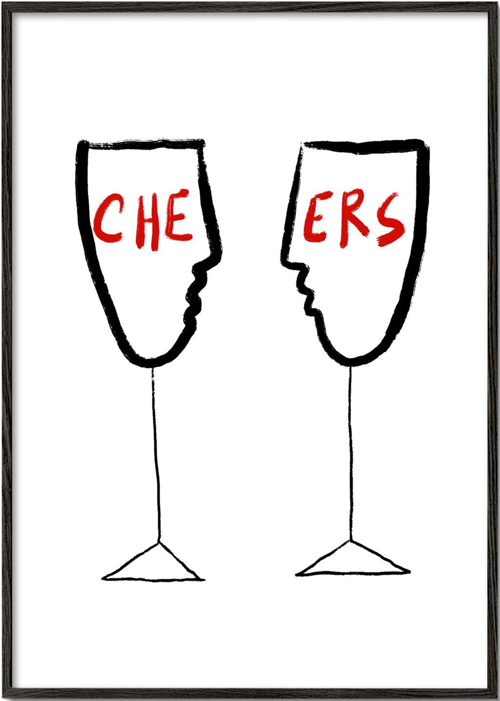 Obraz do kuchyně Cheers s profilovými sklenicemi