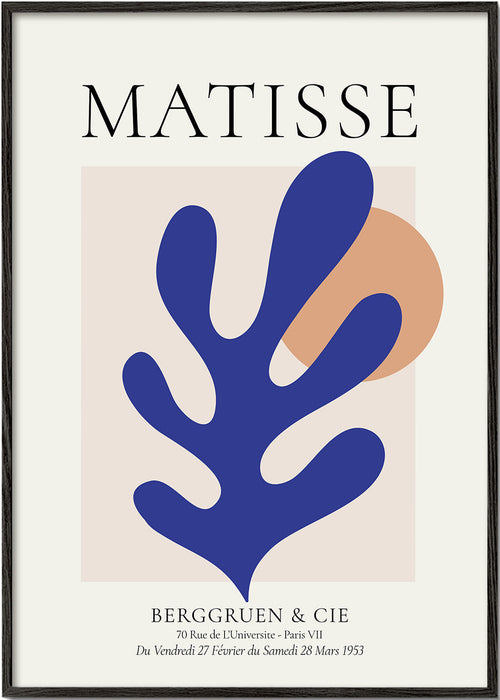 Ilustrace Matisse modrý list
