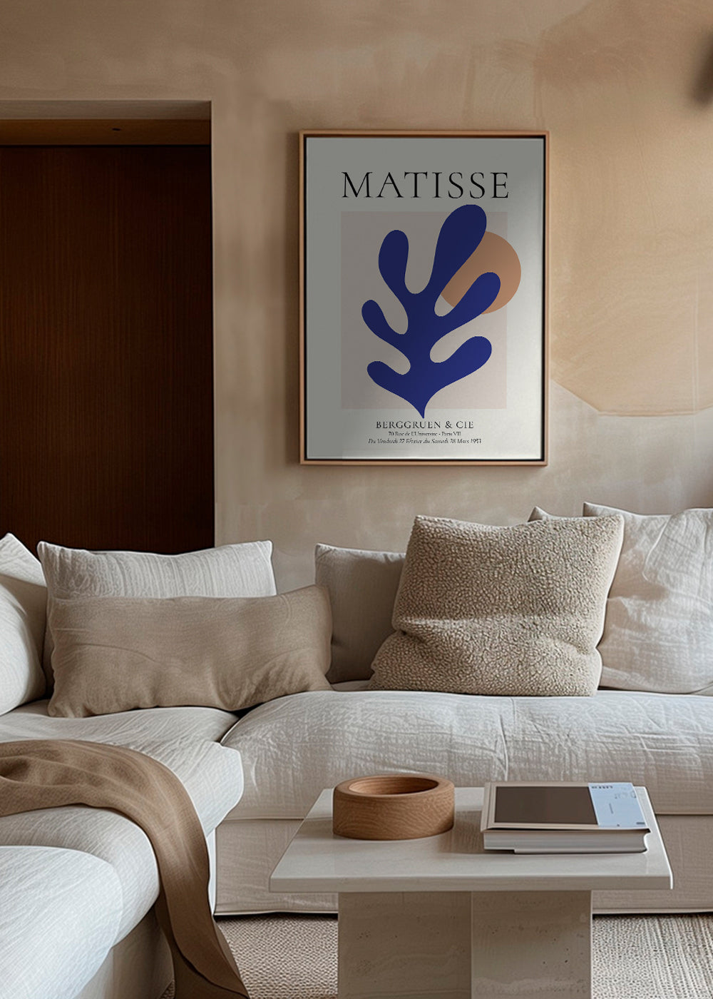 Ilustrace Matisse modrý list