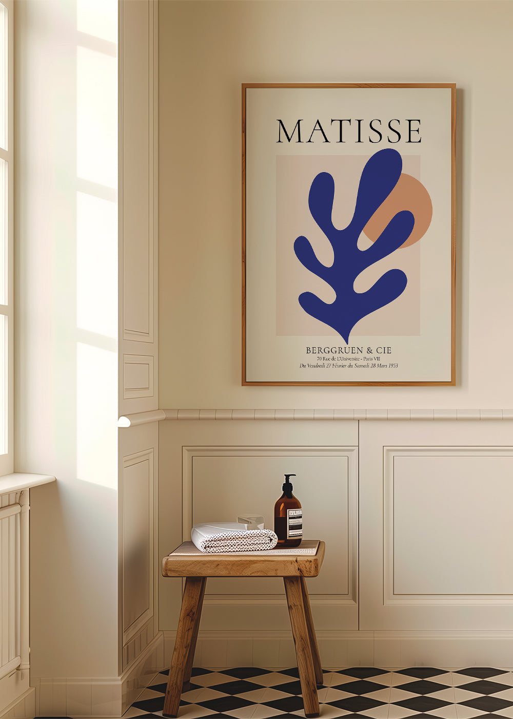 Ilustrace Matisse modrý list