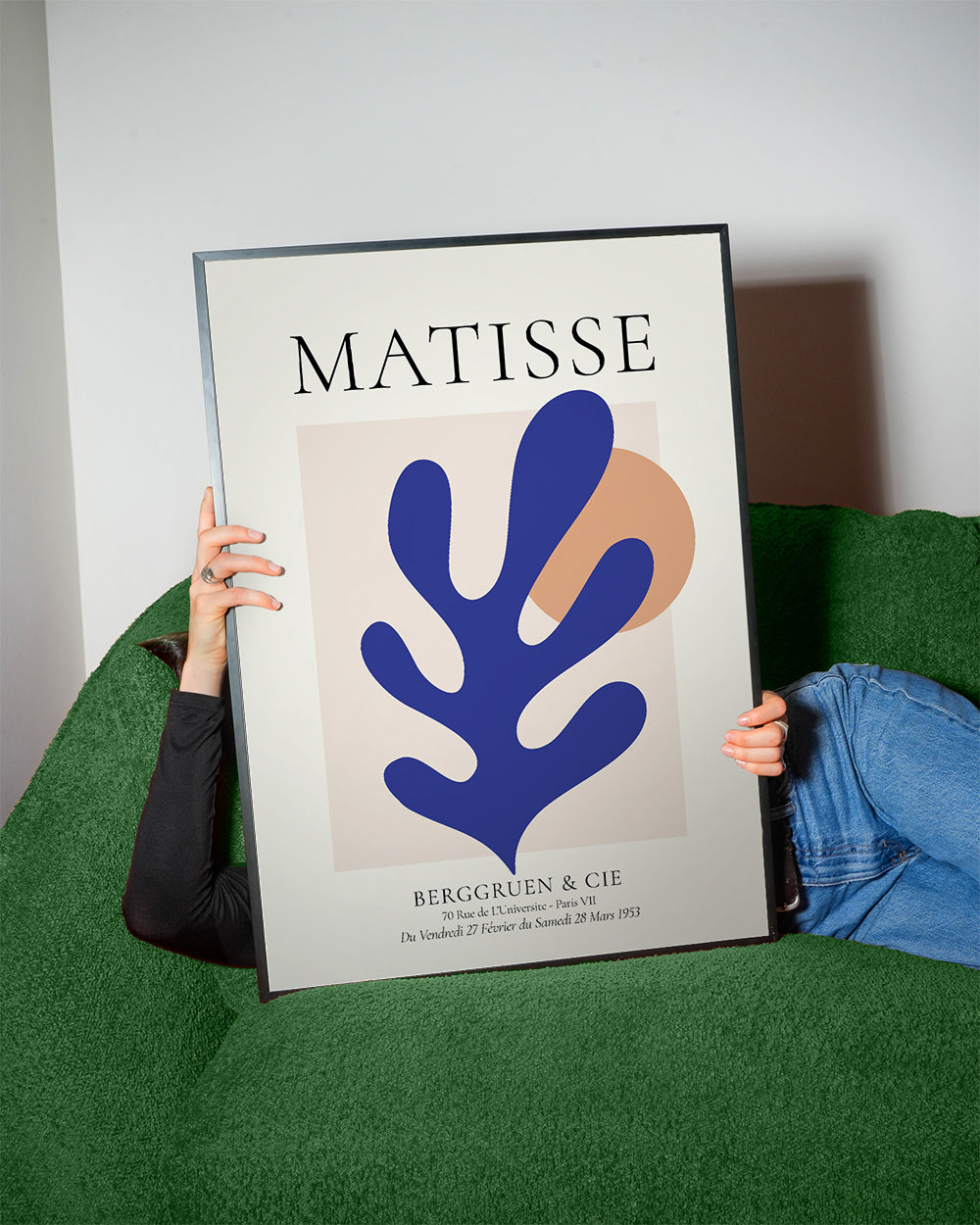 Ilustrace Matisse modrý list
