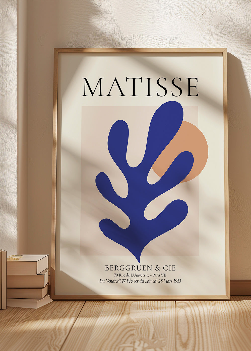 Ilustrace Matisse modrý list