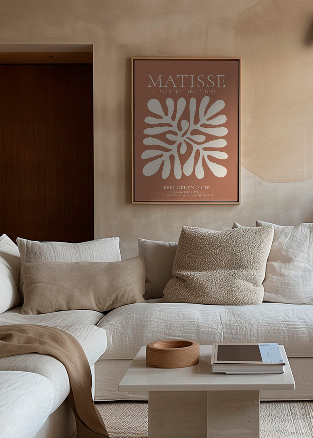 Botanický plakát Matisse: organické výřezy na terakotě