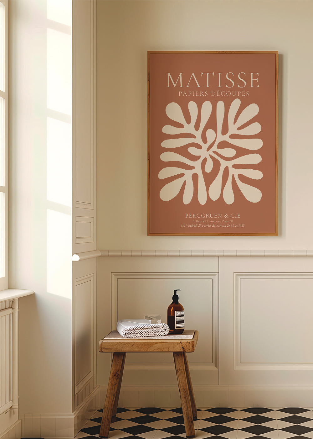 Botanický plakát Matisse: organické výřezy na terakotě