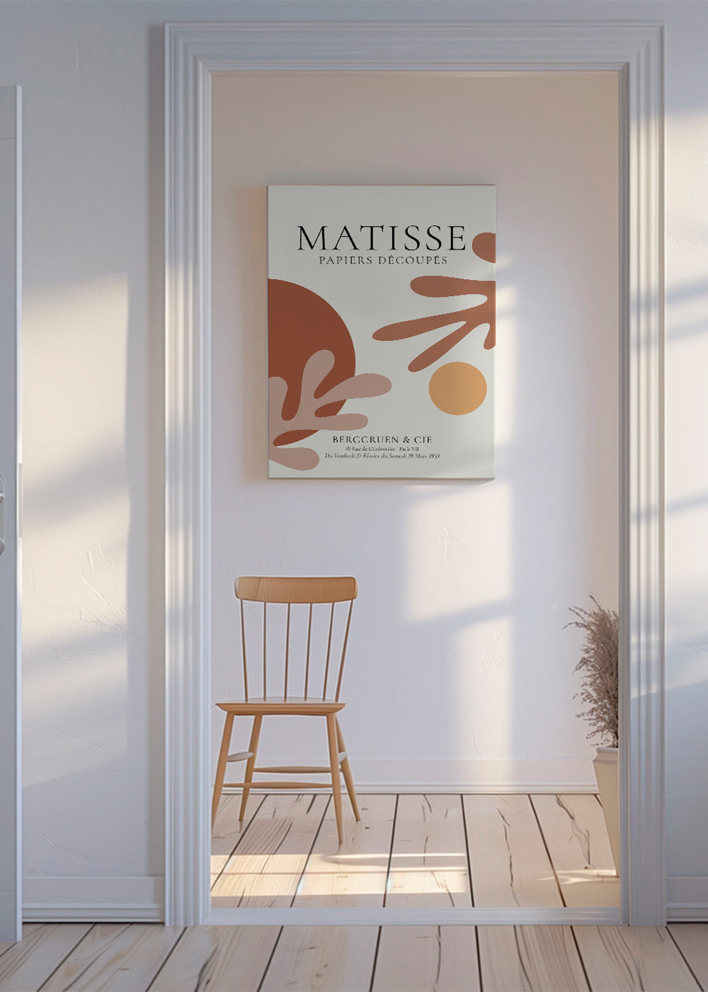 Vintage plakát ve stylu Matisse vyřezávek