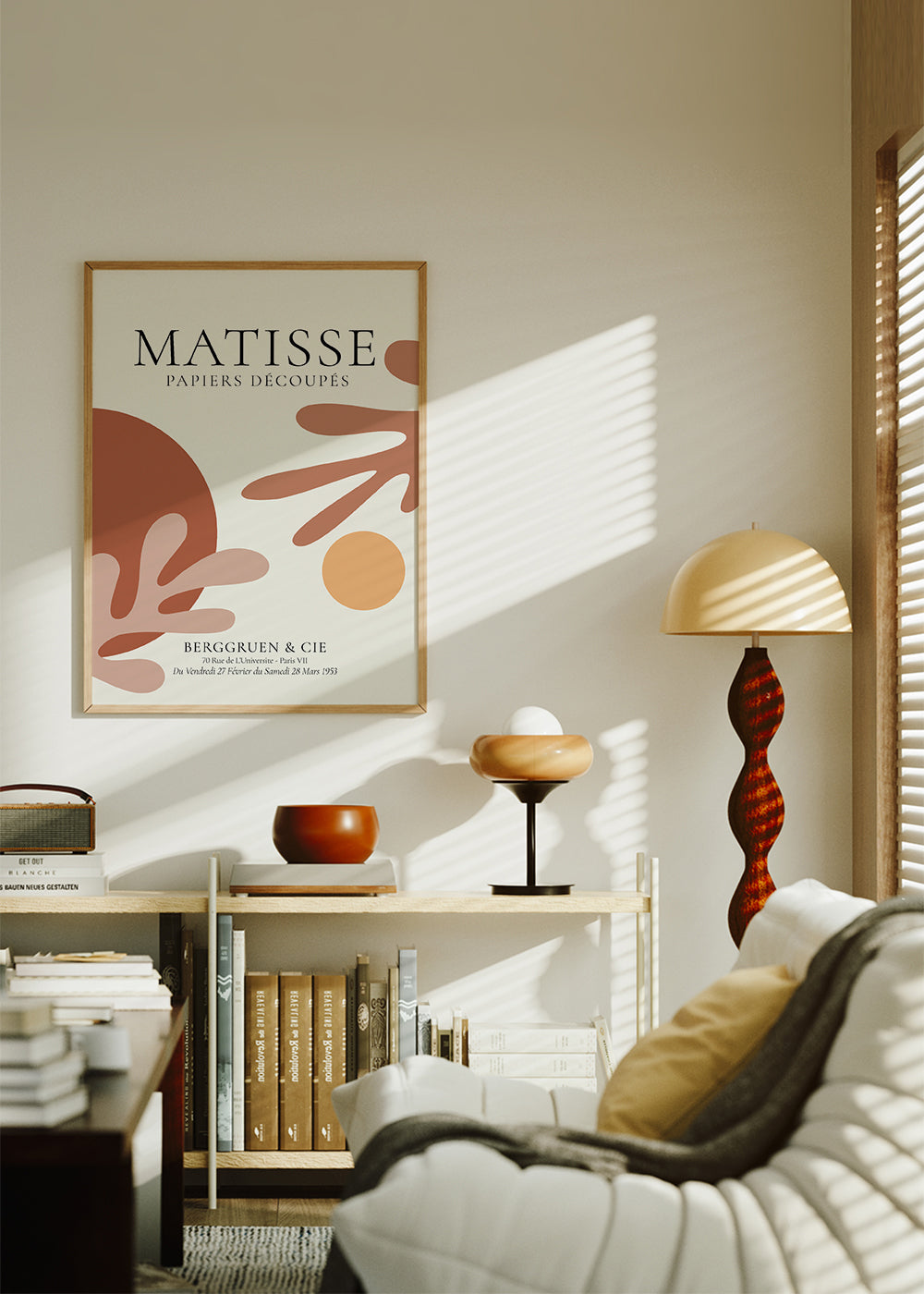 Vintage plakát ve stylu Matisse vyřezávek