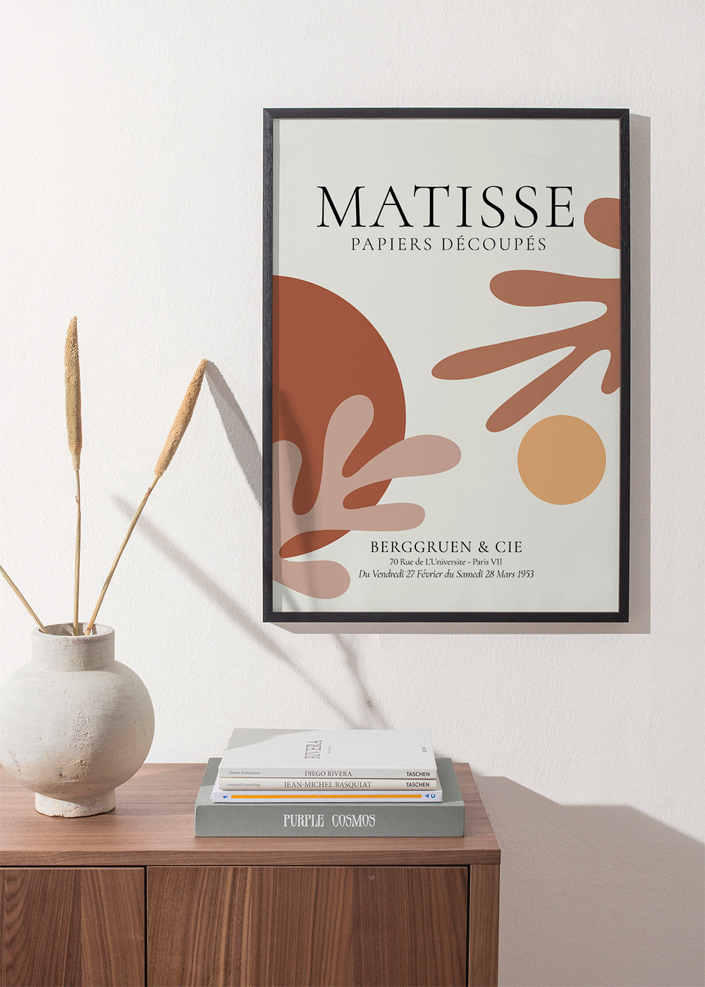 Vintage plakát ve stylu Matisse vyřezávek