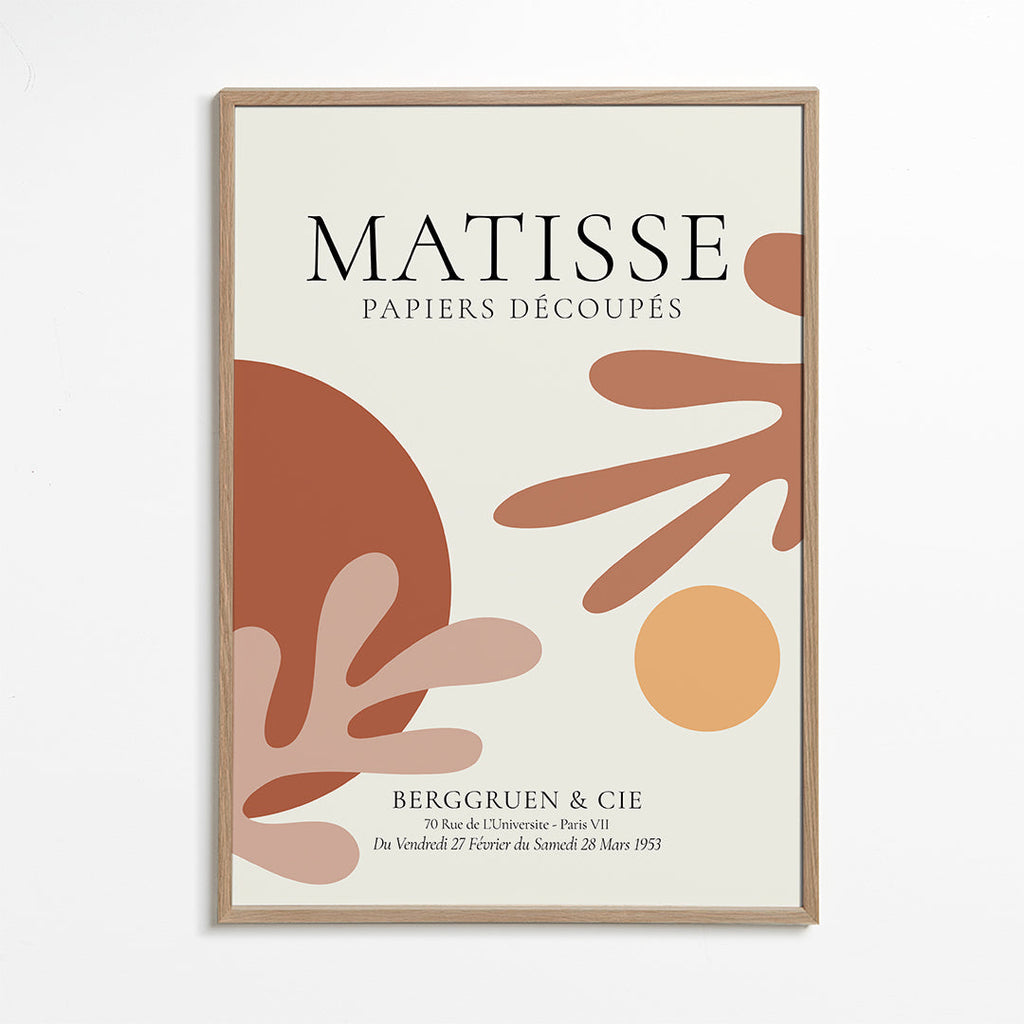 Vintage plakát ve stylu Matisse vyřezávek