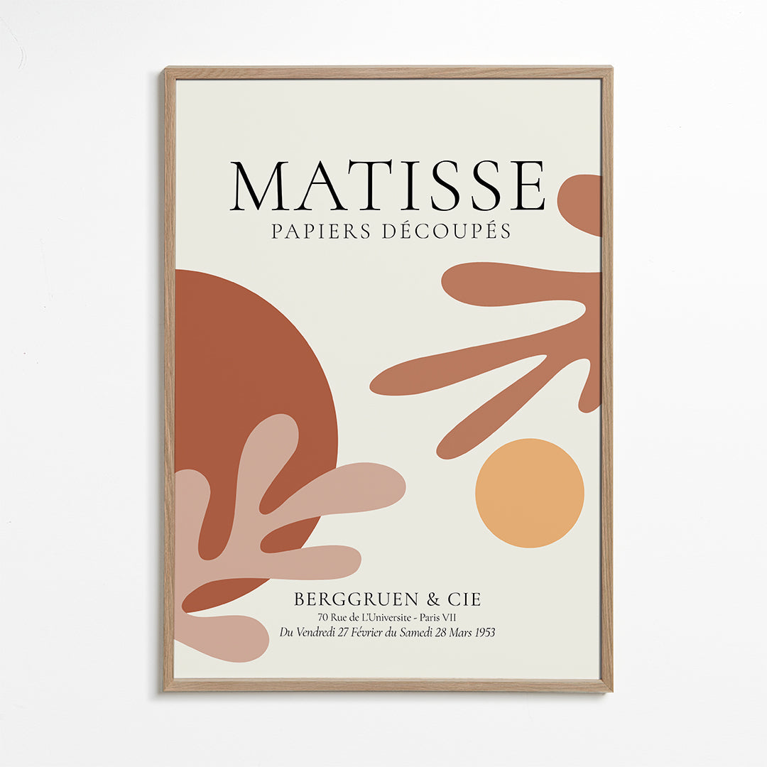 Vintage plakát ve stylu Matisse vyřezávek