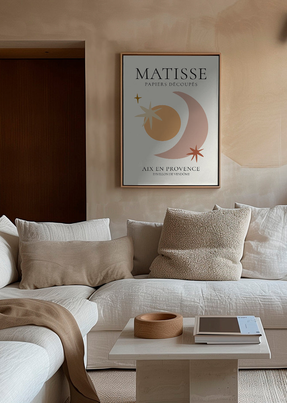 Ilustrace Matisse papiers découpés pastelové tóny
