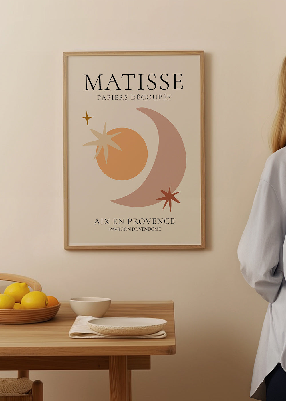 Ilustrace Matisse papiers découpés pastelové tóny