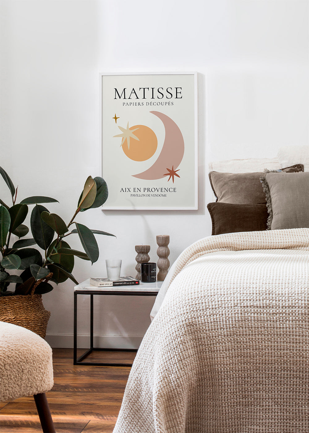 Ilustrace Matisse papiers découpés pastelové tóny