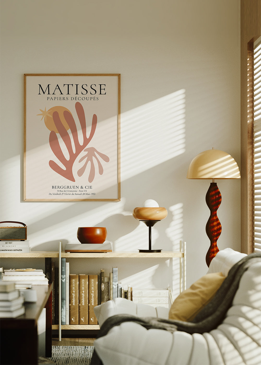 Botanický tisk Matisse výstřižky teplé tóny