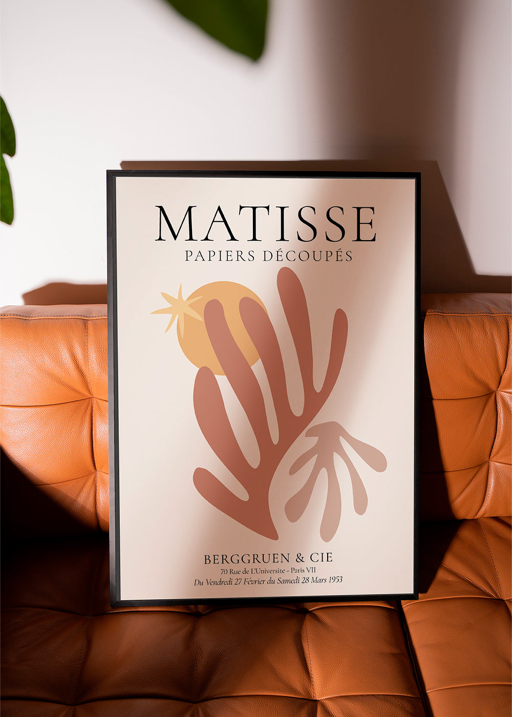 Botanický tisk Matisse výstřižky teplé tóny