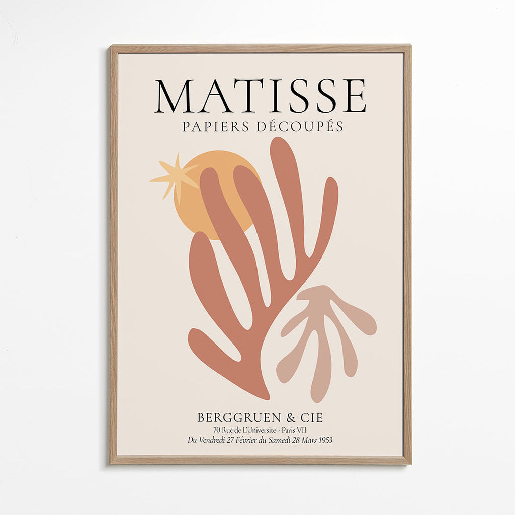 Botanický tisk Matisse výstřižky teplé tóny