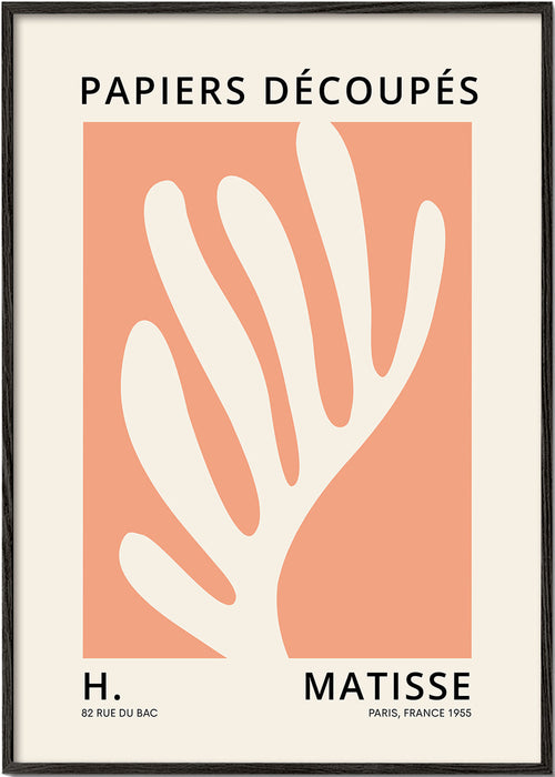 Botanický tisk Matisse rozstřižený papír oranžový