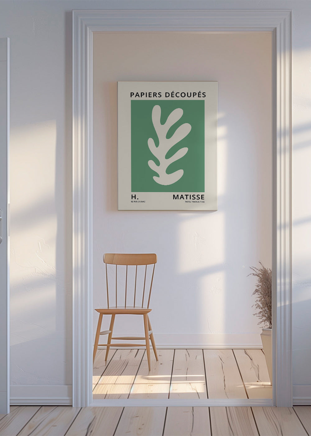 Botanický plakát s vystřiženým listem